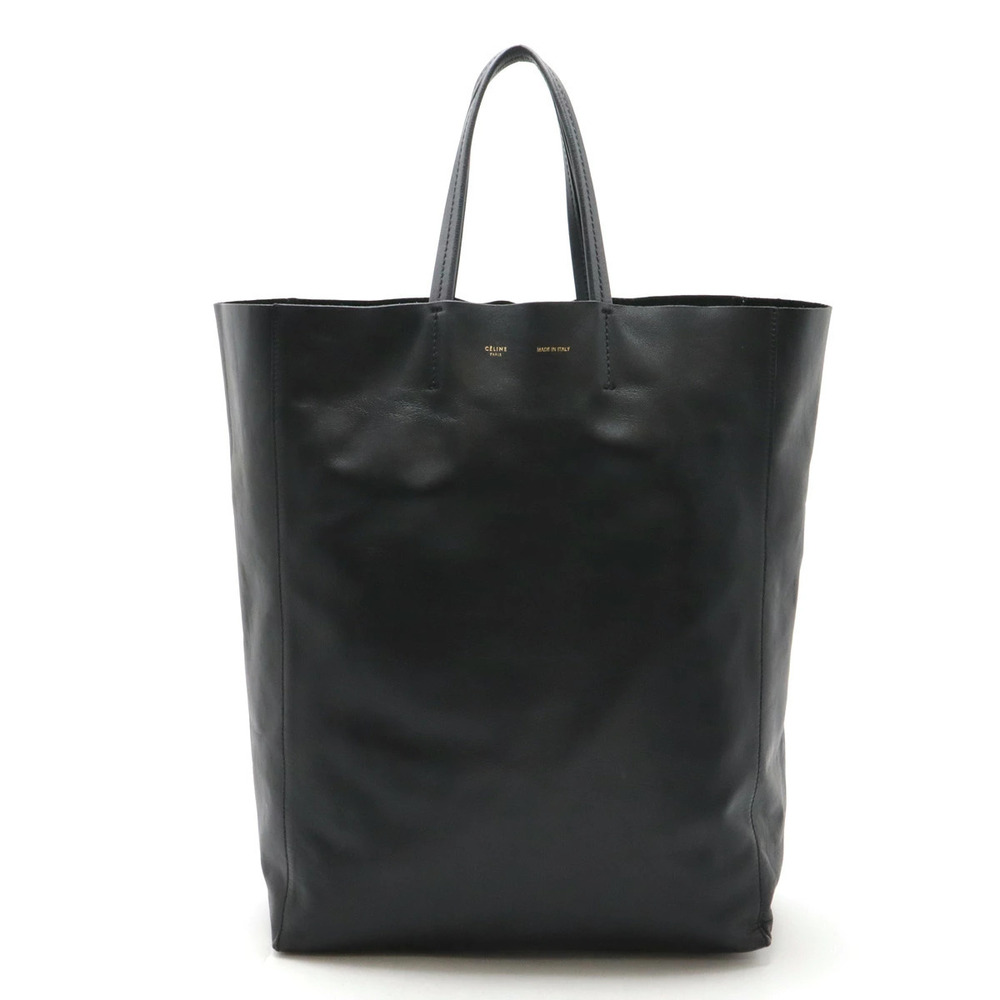 Celine Vertical Cabas Tote Bag Leather Black
